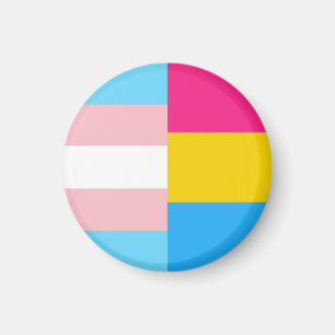 Imã Bandeira do Orgulho Pansexual Transgênero Duplo