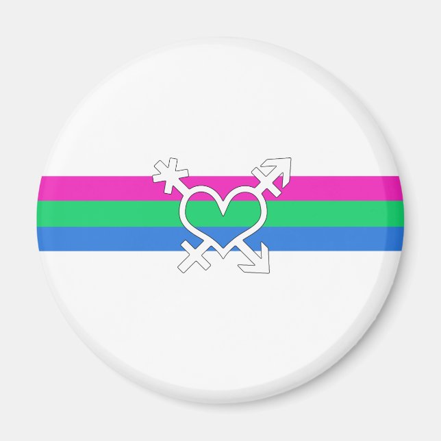 Imã Bandeira do Orgulho Polissexual (Frente)