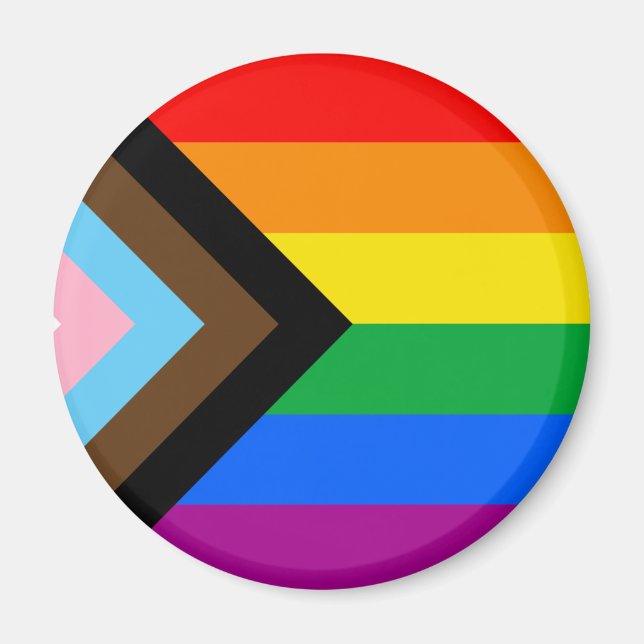 Imã Bandeira do Orgulho Progressivo LGBTQ+ (Frente)