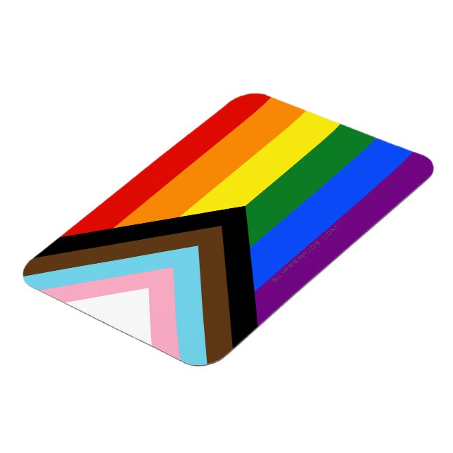 Ímã Bandeira do Orgulho Progressivo SlipperyJoe's seis (Left Side)