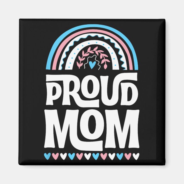 Imã Bandeira do Orgulho Transgênero da Mamãe Dia das M (Frente)