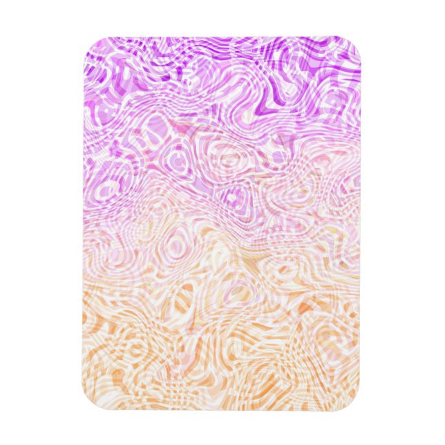 Ímã Bandeira do Orgulho Trixic Abstrata Boho Ondulada  (Vertical)