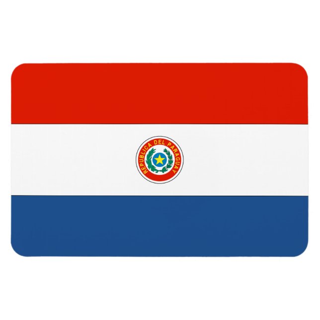 Ímã Bandeira do Paraguai (Horizontal)