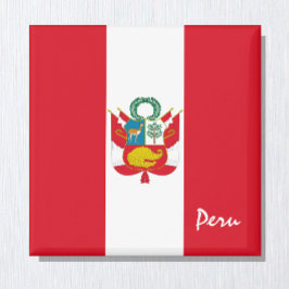 Imã Bandeira do Peru e fãs desportivos da América do S