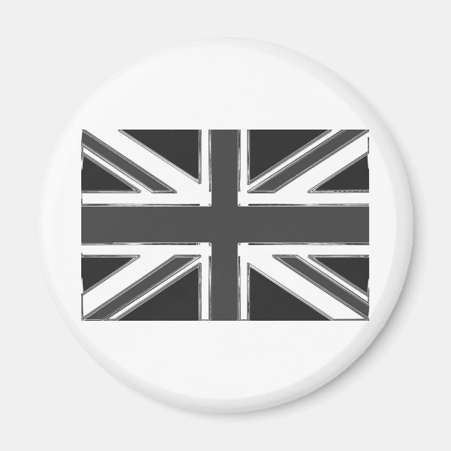 Imã bandeira do Reino Unido - Cromo (Frente)