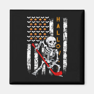 Imã Bandeira do Skeleton Halloween Us