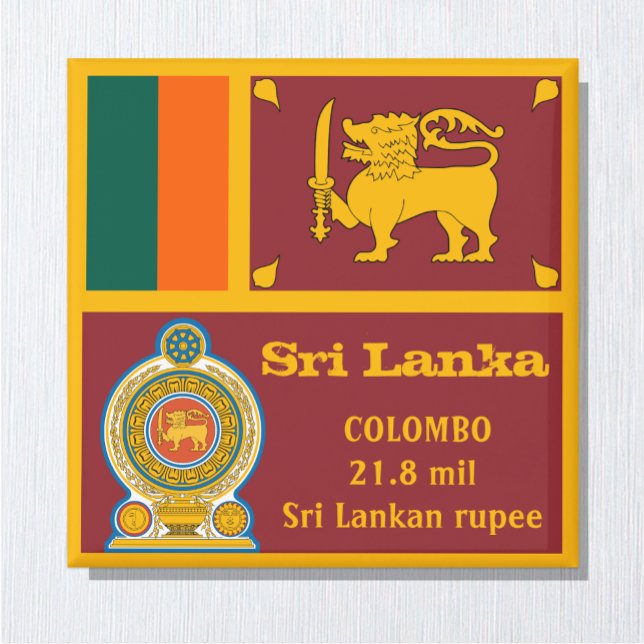 Imã Bandeira do Sri Lanka e Vajra Emblem, fãs de viage (Criador carregado)