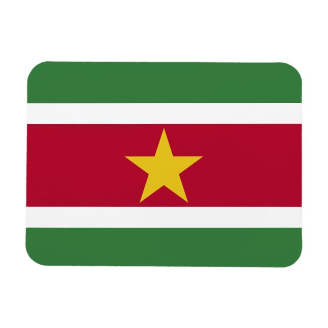 Ímã Bandeira do Suriname (Horizontal)