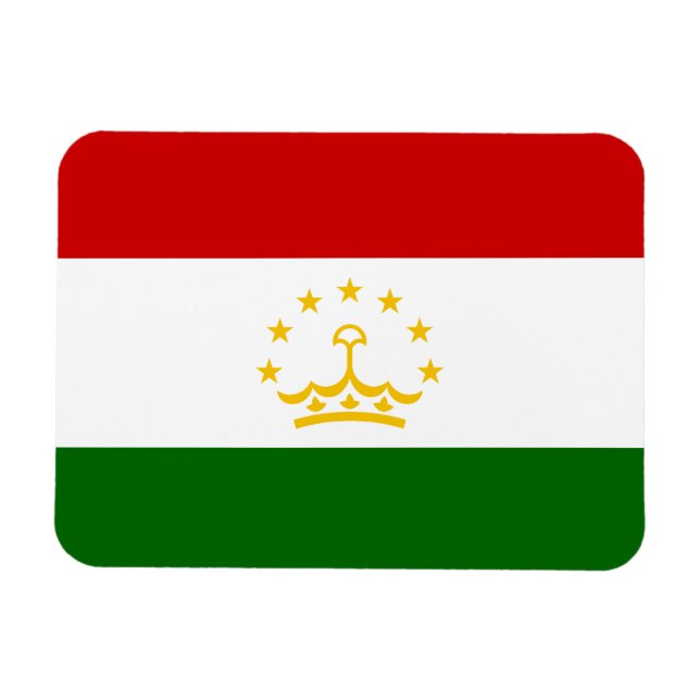 Ímã Bandeira do Tajiquistão (Horizontal)