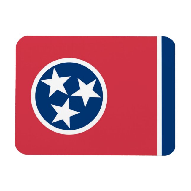 Ímã Bandeira do Tennessee, EUA (Horizontal)