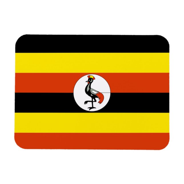 Ímã Bandeira do Uganda (Horizontal)