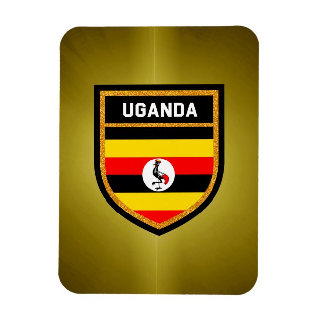 Ímã Bandeira do Uganda (Vertical)