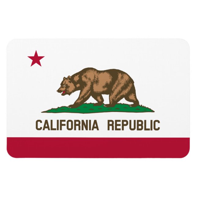 Ímã Bandeira do Urso da República da Califórnia: Calif (Horizontal)