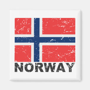 Imã Bandeira do vintage de Noruega