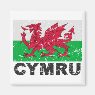 Imã Bandeira do vintage de Wales CYMRU