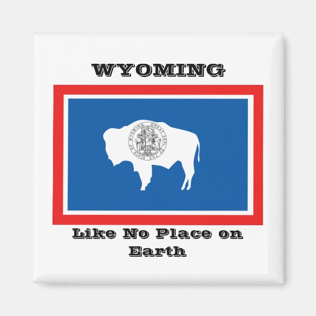 Imã Bandeira do Wyoming (Frente)