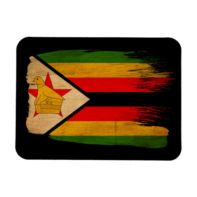 Ímã Bandeira do Zimbabué (Horizontal)