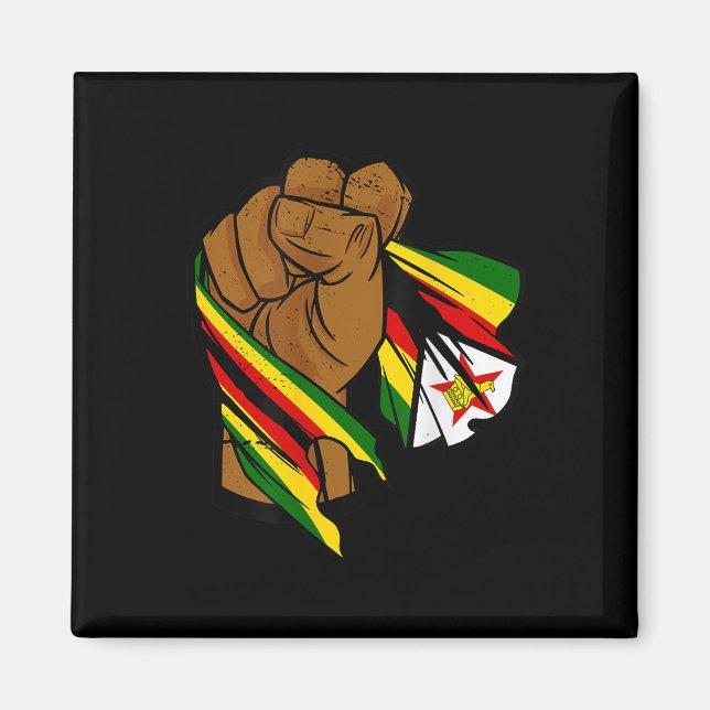 Imã Bandeira do Zimbábue Pride Handfist Heritage Zimbá (Frente)