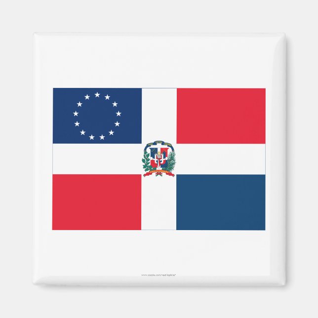 Imã Bandeira Dominicana-Americana (Frente)