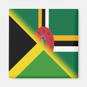 Imã Bandeira Dominicana jamaicana   Half Jamaica Domin