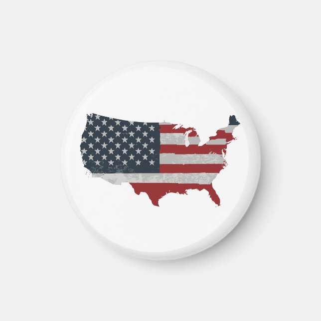 Imã bandeira dos Estados Unidos Retro (Frente)