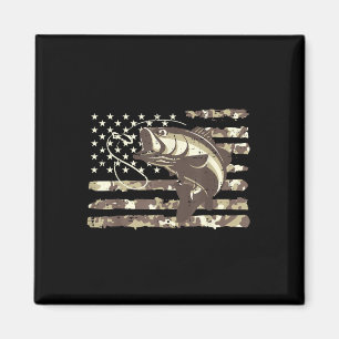 Imã Bandeira dos EUA Camo Peixe B Cool Pescaria Patrió