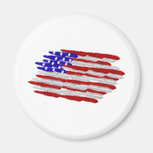 Imã Bandeira dos EUA em Penas (Frente)