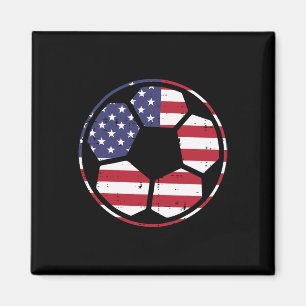 Imã Bandeira Dos EUA Futebol Ll Vintage Péll 4 De Julh