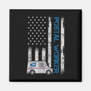 Imã Bandeira dos EUA Trabalhador Postal Patriótico Car