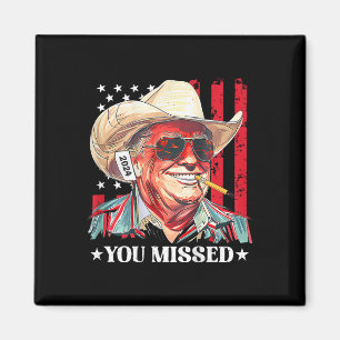 Imã Bandeira dos EUA Trump Cowboy Ocidental Você Perde
