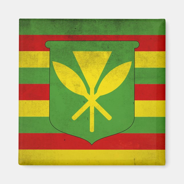 Imã Bandeira dos Havaianos Nativos (Frente)