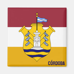 Imã Bandeira e brasão de Córdoba - cidade, Argentina
