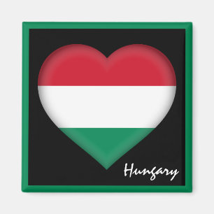 Imã Bandeira e coração húngaros, feriado húngaro/e