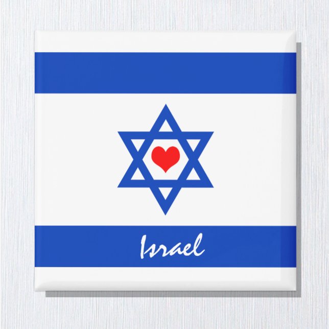 Imã Bandeira e Coração israelense - viagem israelenses (Criador carregado)