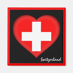 Imã Bandeira e coração suíços, férias de Suiça/e