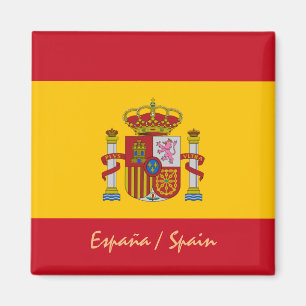 Imã Bandeira e Espanha espanholas, fãs de férias/esp