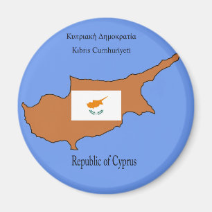 Imã Bandeira e mapa de Republic of Cyprus