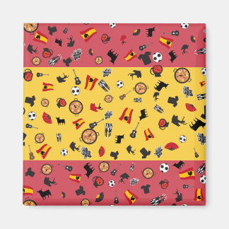 Imã Bandeira espanhola com artigos famosos de Espanha