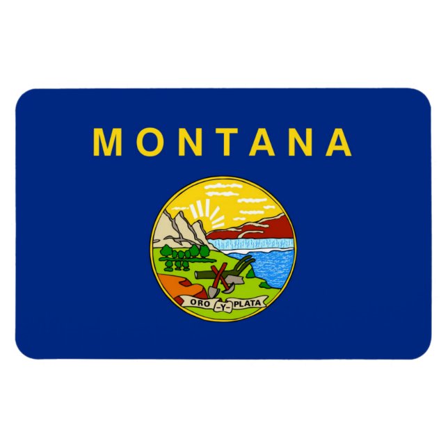 Ímã bandeira estadual de Montana (Horizontal)