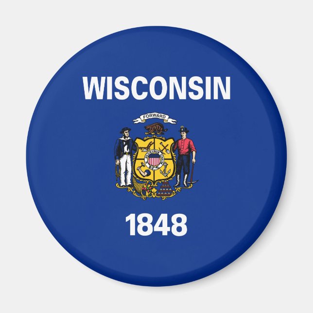 Imã Bandeira Estadual do Wisconsin (Frente)
