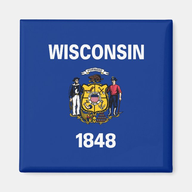 Imã Bandeira Estadual do Wisconsin (Frente)