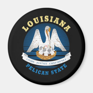 IMÃ BANDEIRA ESTADUAL LOUISIANA PELICAN