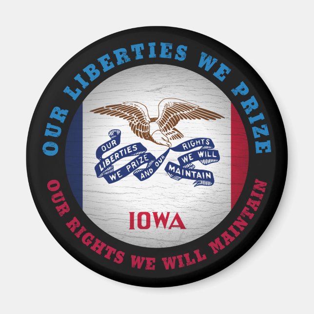 IMÃ BANDEIRA ESTATAL DE IOWA HAWKEYE (Frente)