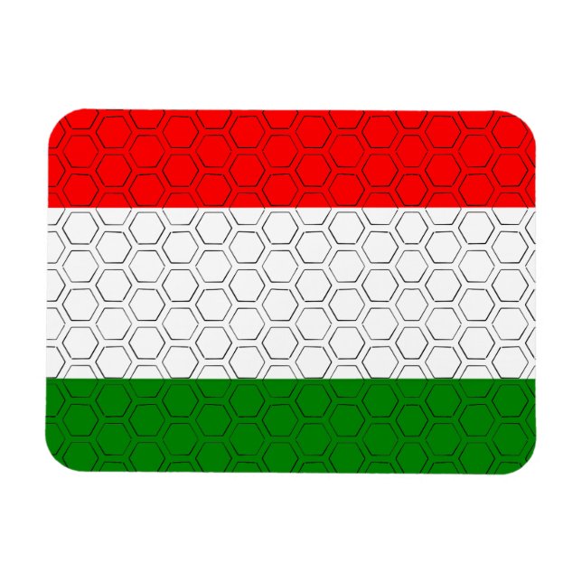 Ímã Bandeira Estilizada da Hungria (Horizontal)