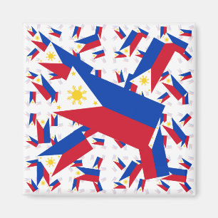 Imã Bandeira filipino nas camadas coloridas múltiplas
