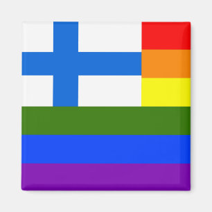 IMÃ BANDEIRA FINLANDESA DE FINLANDIA DO ARCO-ÍRIS DE