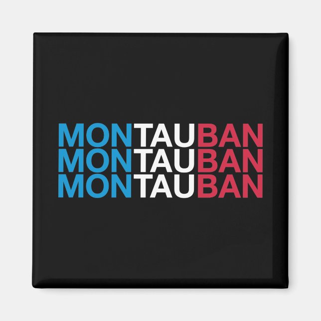 Imã Bandeira francesa MONTAUBAN (Frente)