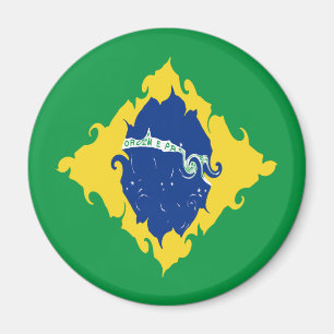 Imã Bandeira Gnarly de Brasil
