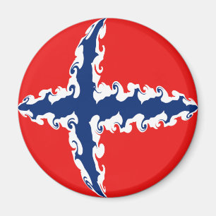 Imã Bandeira Gnarly de Noruega
