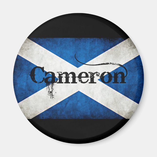 Imã bandeira grunge Cameron (Frente)